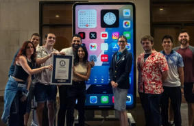 For the "biggest" Apple fans: youtubers created a 2-meter-tall iPhone 15 Pro Max - and it works