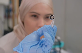 Scientists have developed an ultra-thin battery for smart contact lenses that can be charged with tears