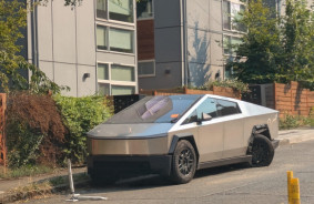 Tesla Cybertruck abandoned on the side of the street - it's become a Seattle tourist attraction