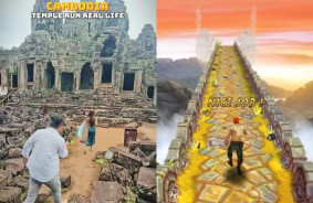 TikTok bloggers abused a temple in Cambodia to recreate the game Temple Run