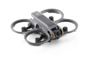 Image of DJI's upcoming Avata 2 drone: smaller camera, three-blade propellers and Goggles 3 headset with first-person view