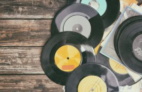 Vinyl record sales surpassed CD sales for the second year in a row