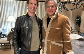 Zuckerberg was photographed wearing Jensen Huang's new leather jacket and compared him to "Taylor Swift in the tech world"