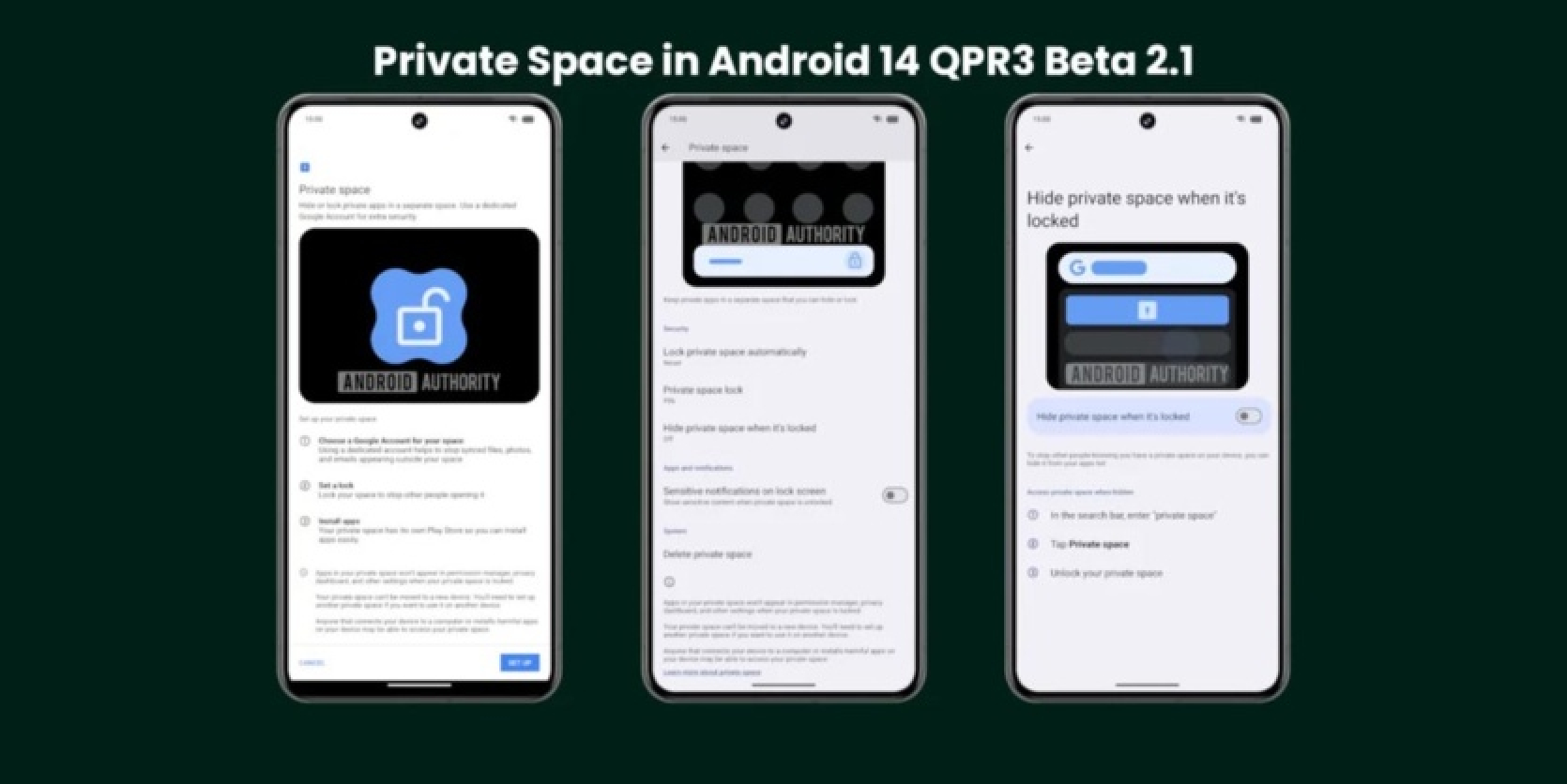Android 15 will introduce a Private Space feature in Android 15 - analogous to Samsung's "secure folder" feature. Here's how it works