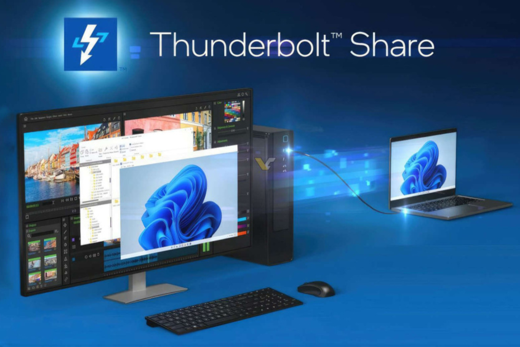 Intel introduced Thunderbolt Share, a program to easily share files and peripherals across multiple PCs