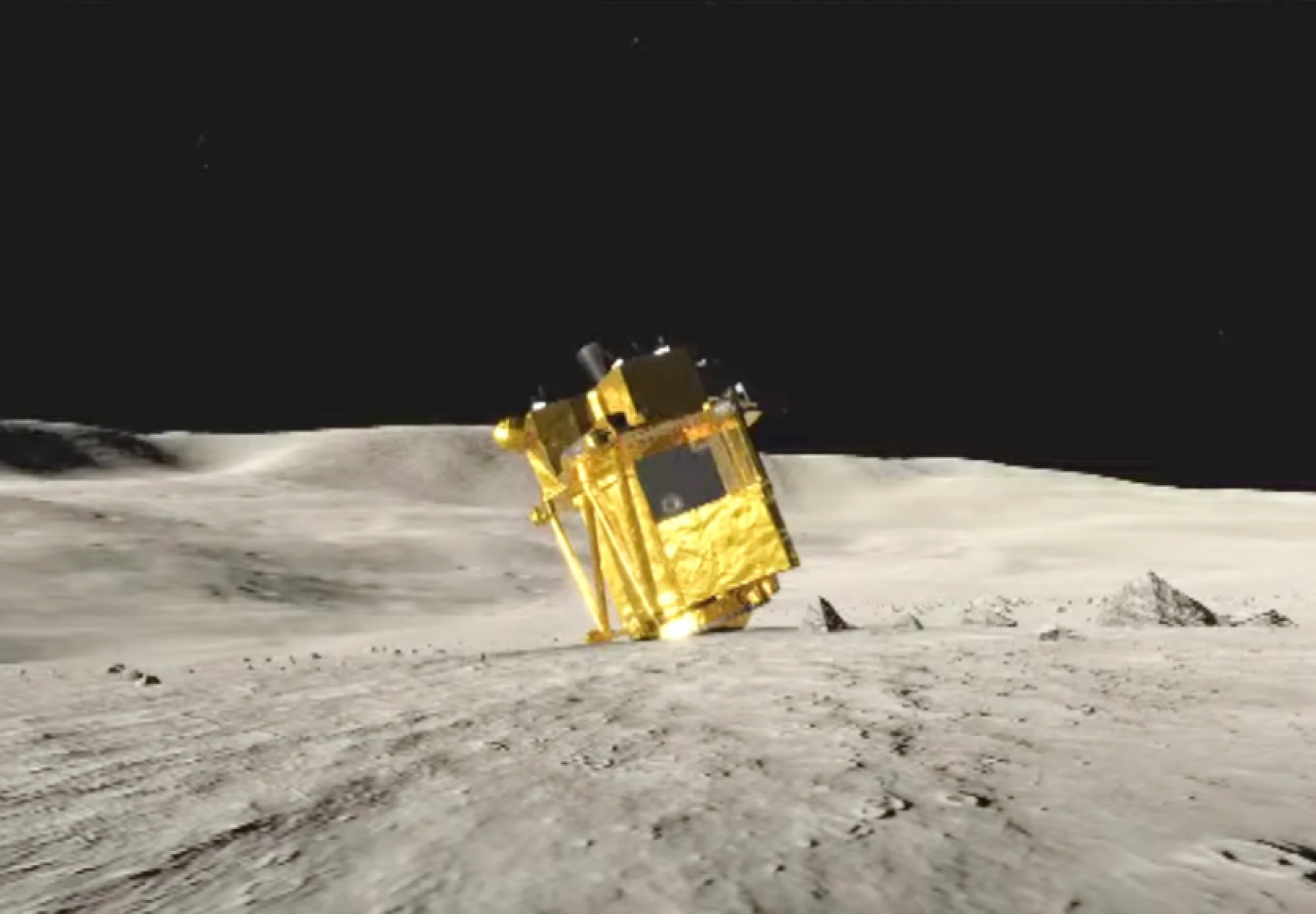 Japan's space agency JAXA has confirmed that the SLIM spacecraft is upside down on the moon