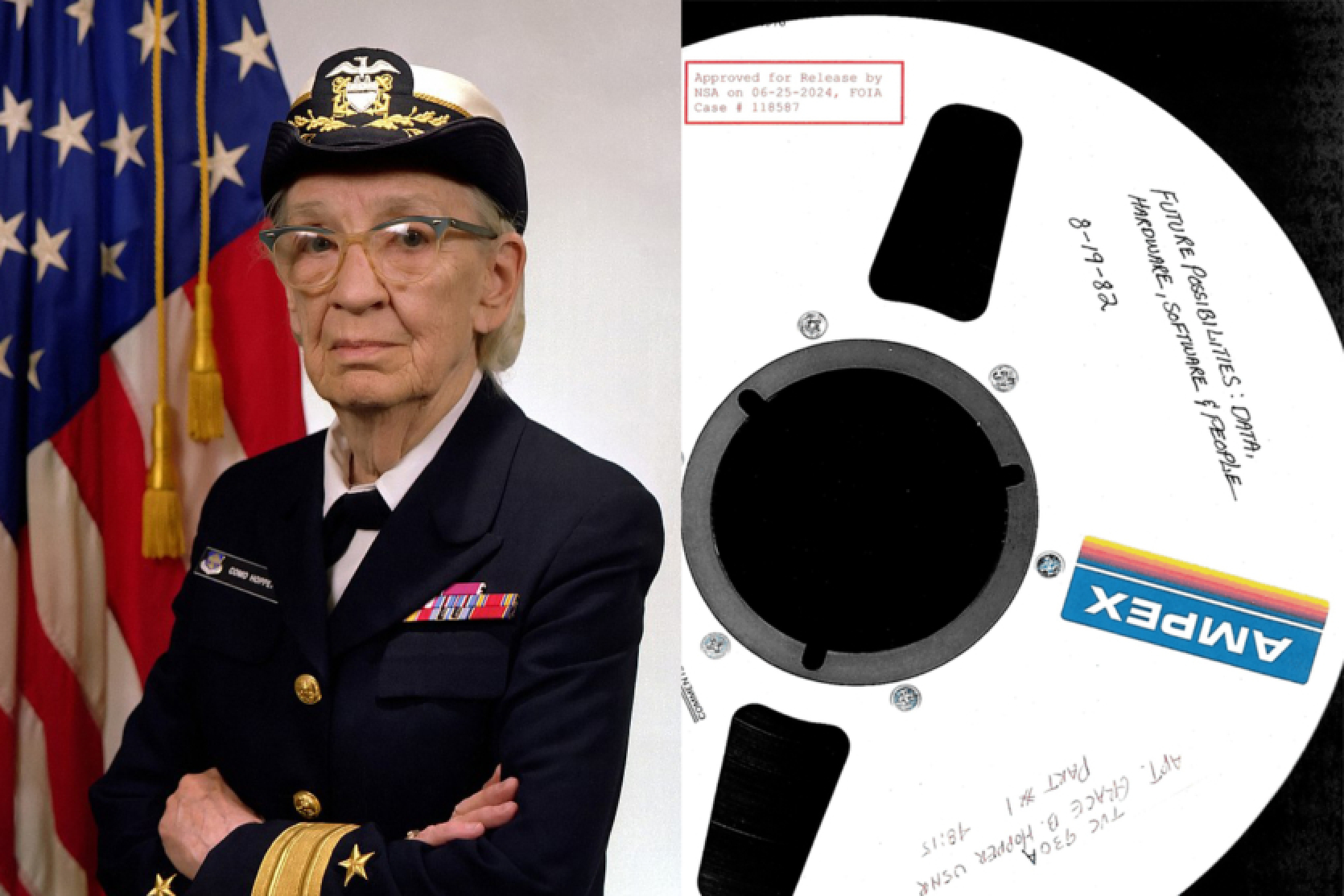 Lecture by programming legend Grace Hopper could not be reproduced in the U.S. - couldn't find a device