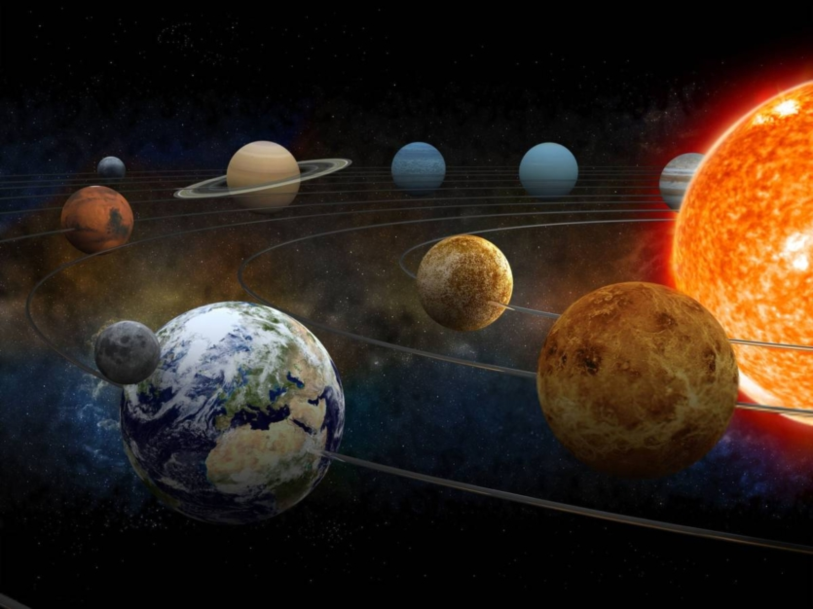 Much larger than thought. New calculations show that the boundaries of the solar system need to be expanded