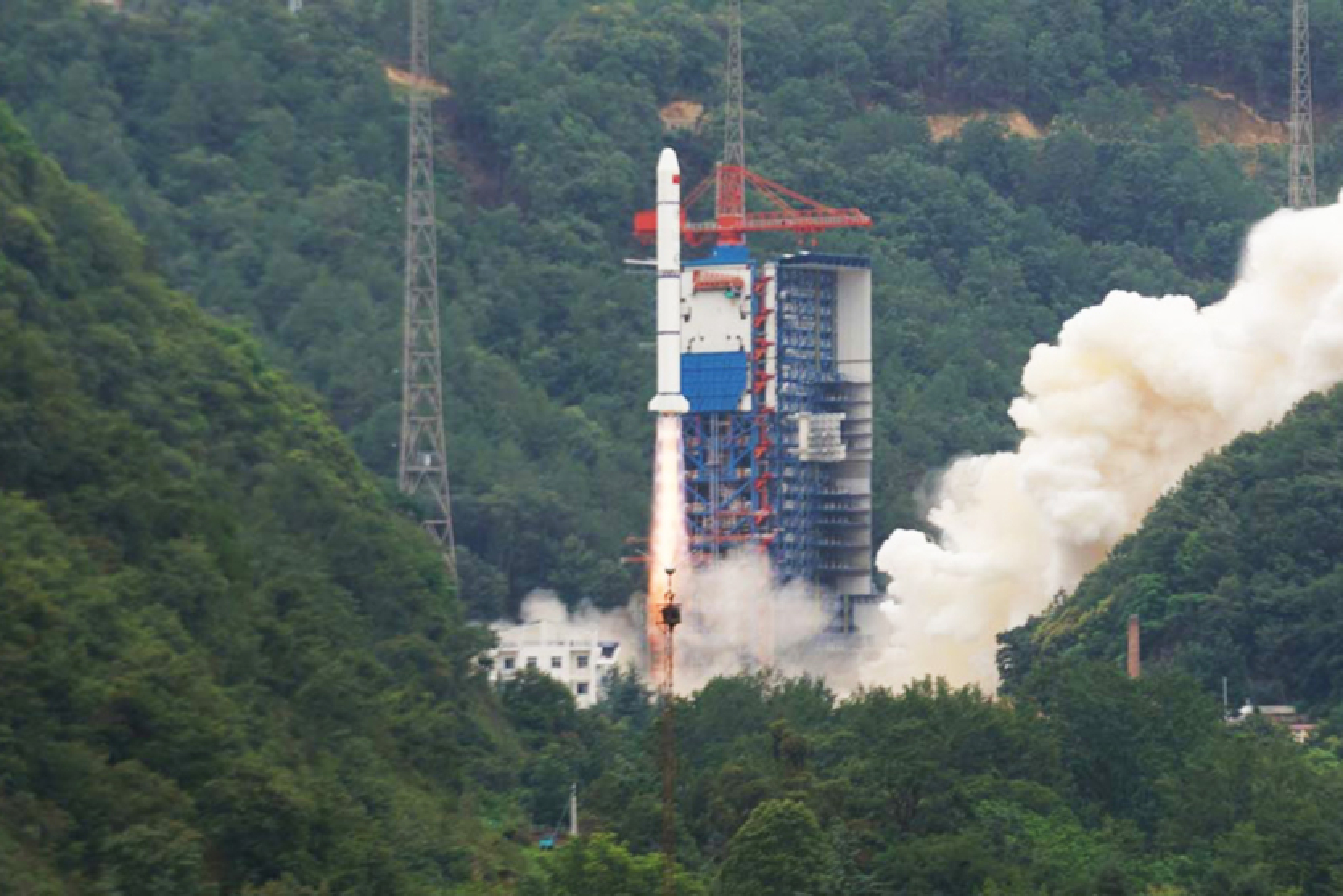 Part of a Long March 2C rocket carrying toxic fuel fell near a Chinese village