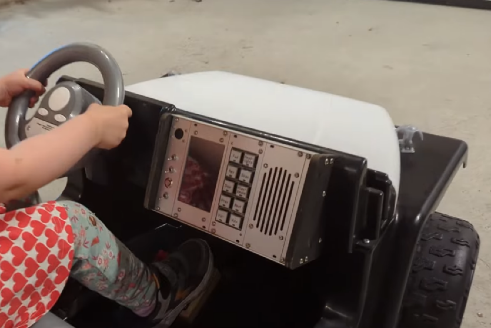 Tesla Cybertrack rests: father created the most technologically advanced baby car for his daughter