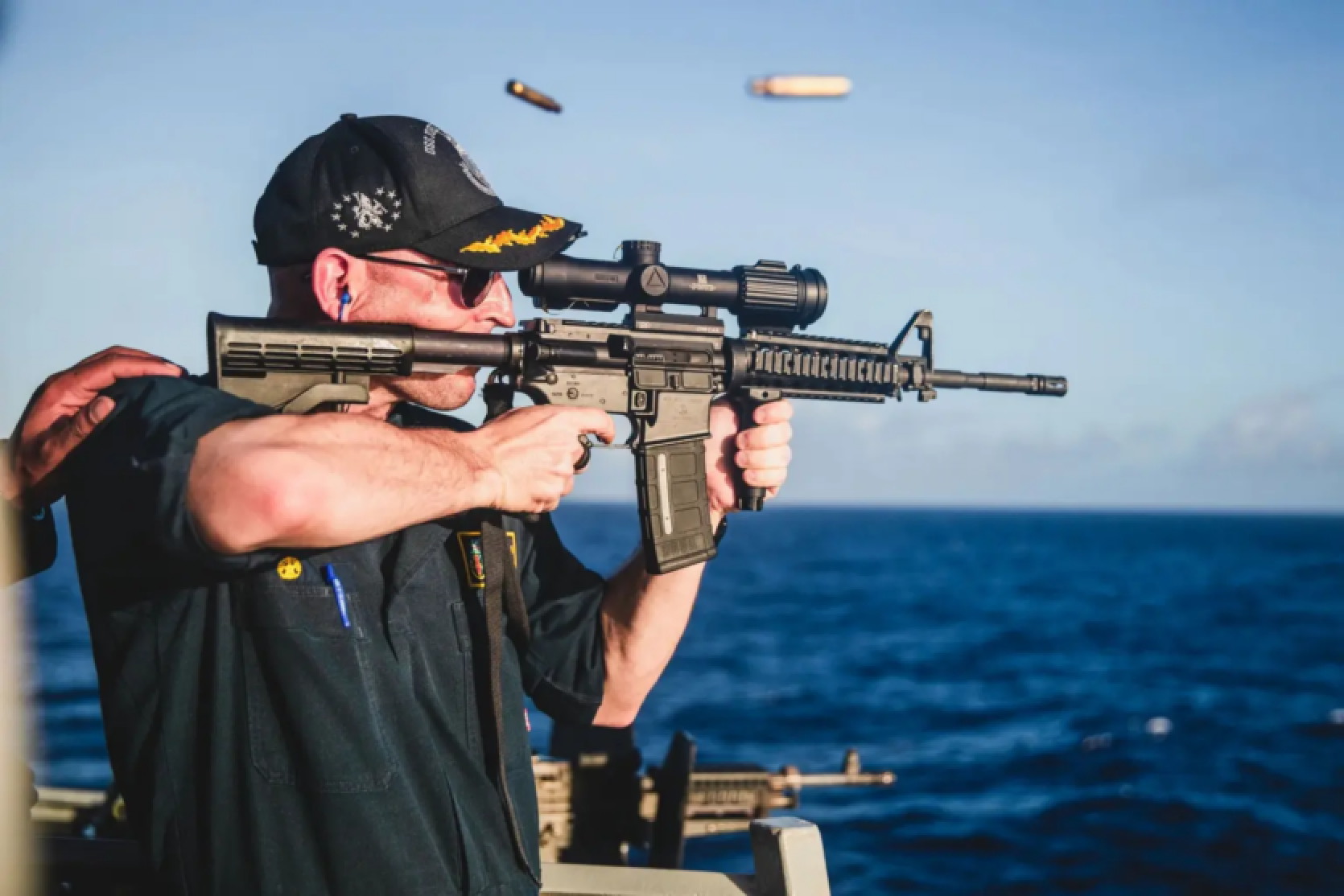 U.S. Navy captain who fired a rifle with a rearward-facing scope was fired "due to loss of confidence"