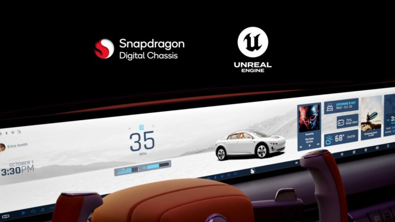 Unreal Engine will be in cars: Qualcomm and Epic Games promote Snapdragon Cockpit platform