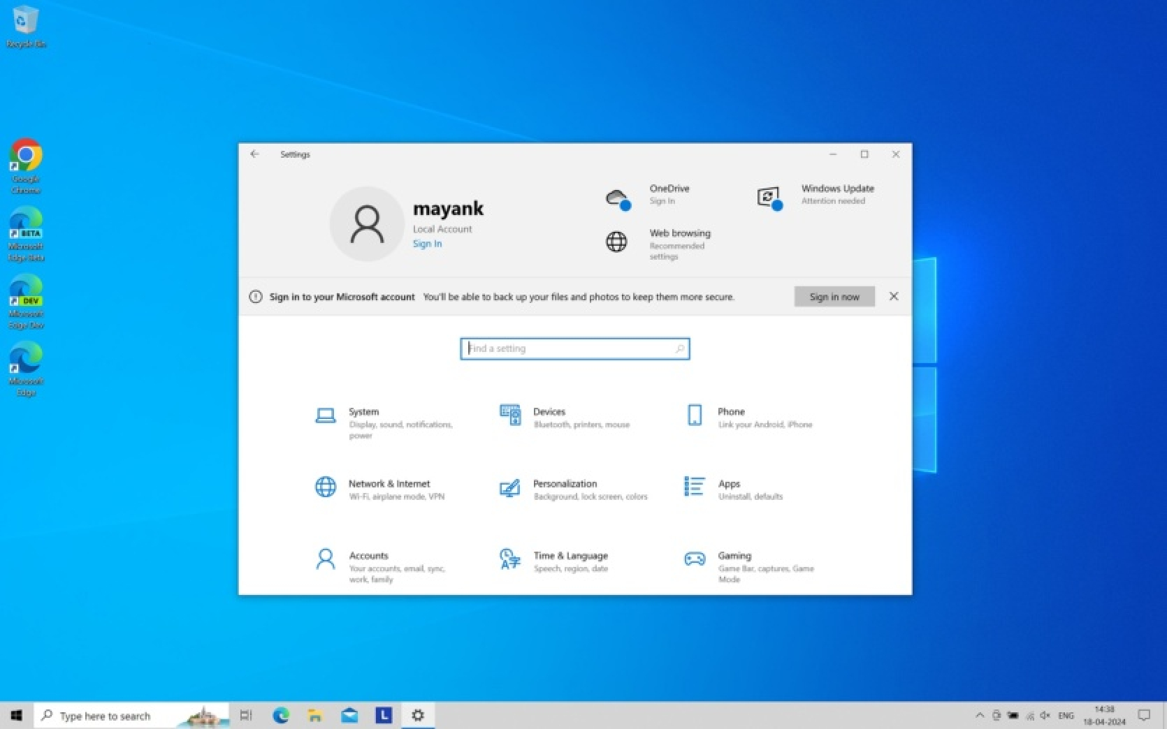 Windows 10 will have a new feature that promotes creating a Microsoft account to archive files