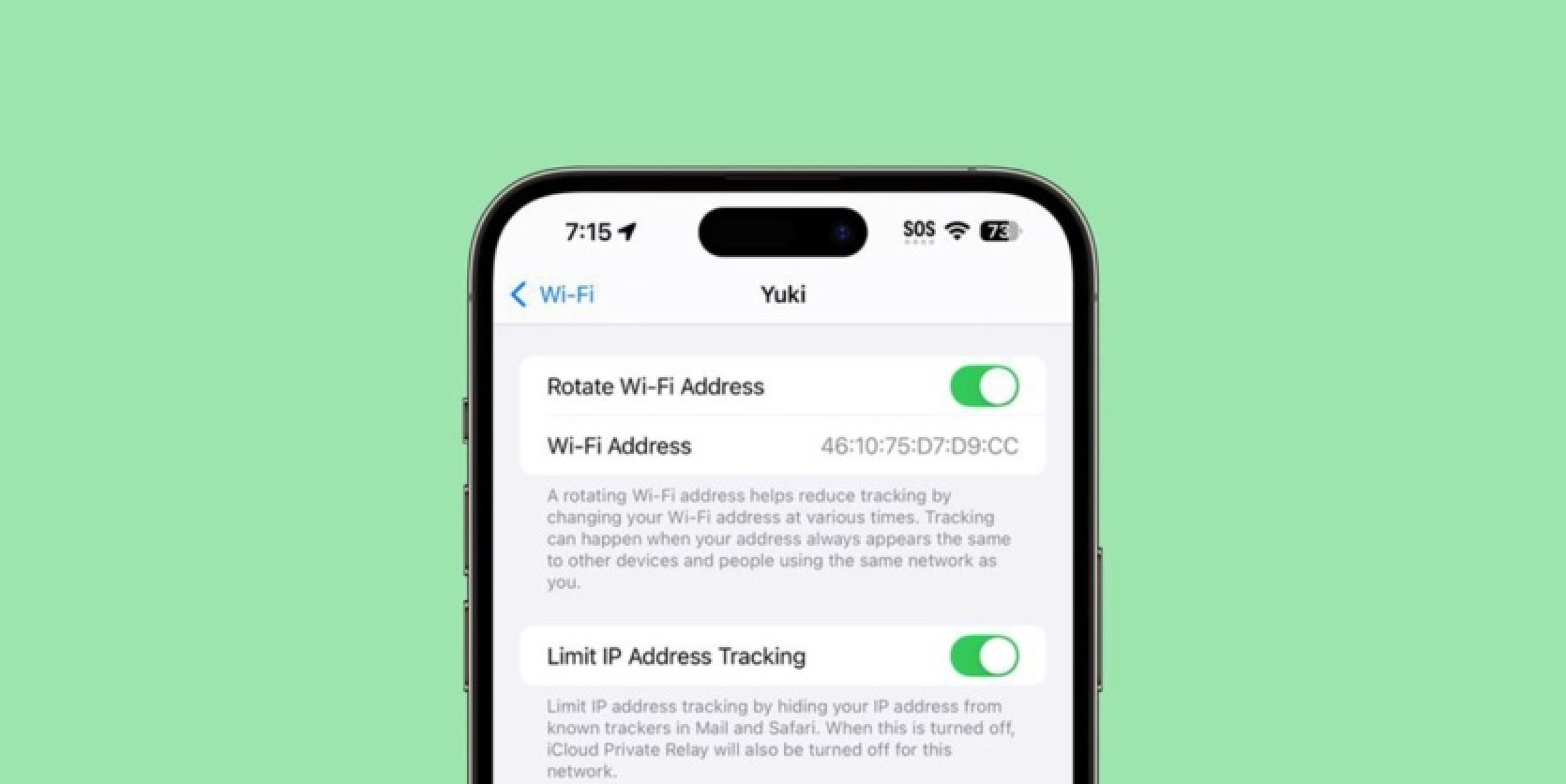 iOS 18 and macOS 15 introduced Rotate Wi-Fi Address to limit device tracking